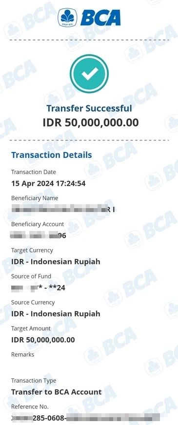 Salah Satu Bukti Pembayaran JP di 8Togel