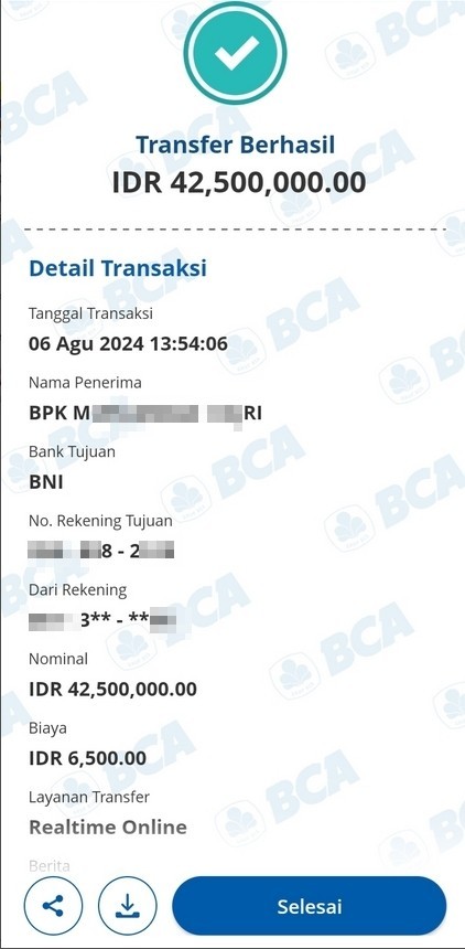 Salah Satu Bukti Pembayaran JP di 8Togel