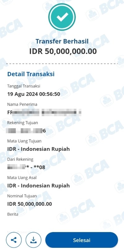 Salah Satu Bukti Pembayaran JP di 8Togel