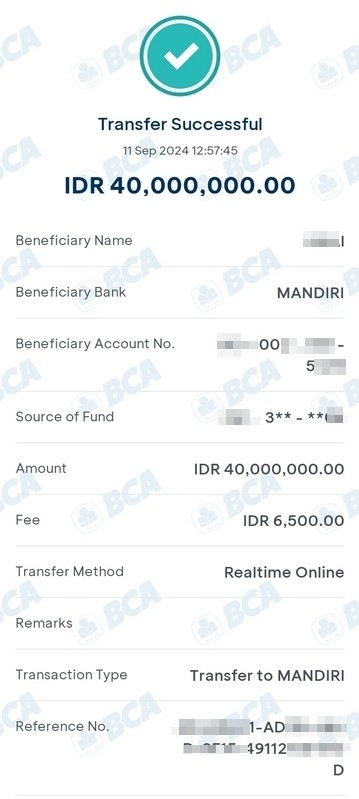 Salah Satu Bukti Pembayaran JP di 8Togel