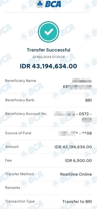 Salah Satu Bukti Pembayaran JP di 8Togel