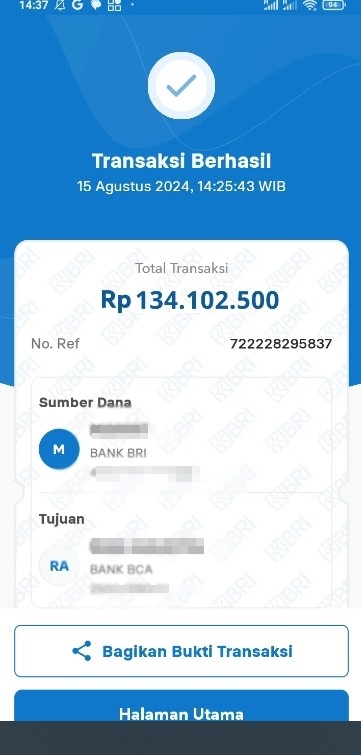 bukti transfer