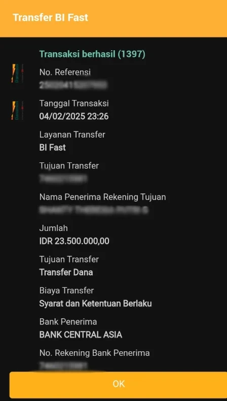 bukti transfer